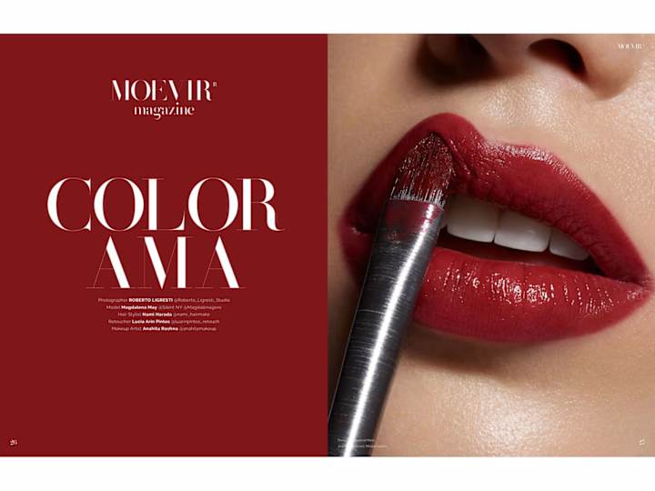 Cover image for Editorial work. Moevir Magazine. 