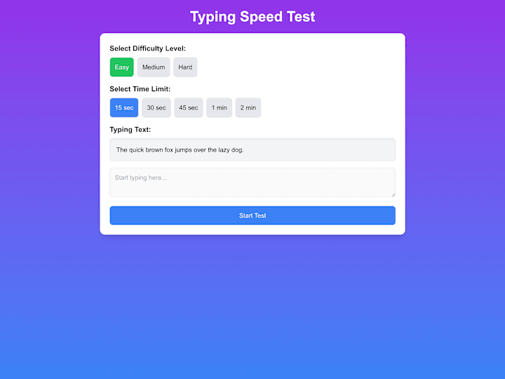 Cover image for Typing Speed Test