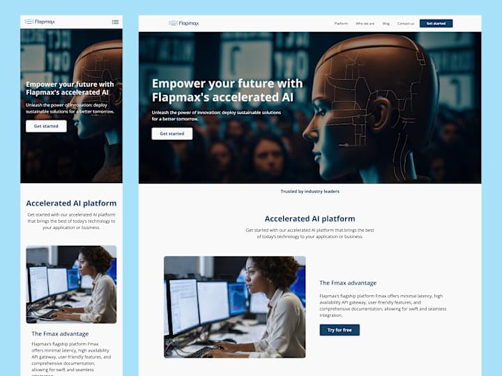Cover image for Flapmax - AI startup website redesign
