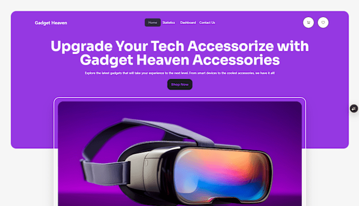 Cover image for Developed Gadget Heaven - A Prototype for E-commerce website