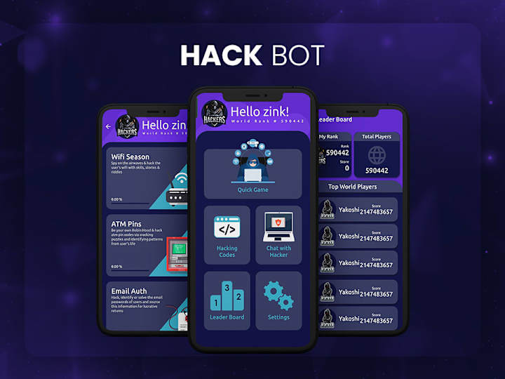 Cover image for Cyber Hacker Bot Hacking Game in flutter