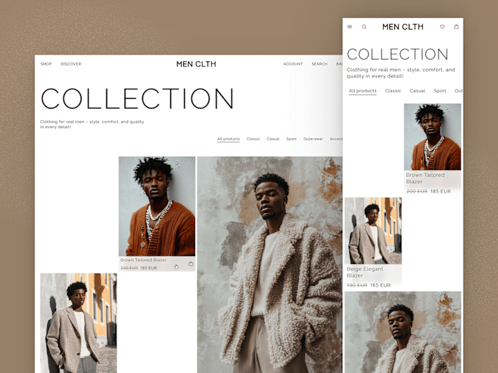 Cover image for Minimalist Menswear Collection Page