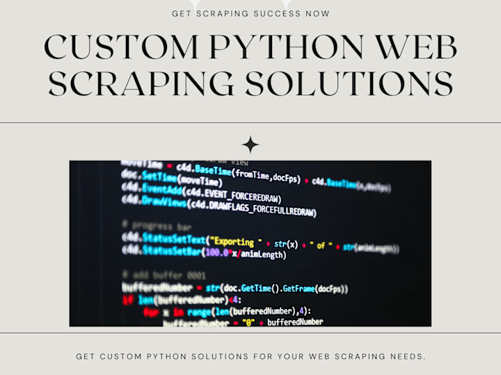 Cover image for Custom Python Web Scraping Solutions