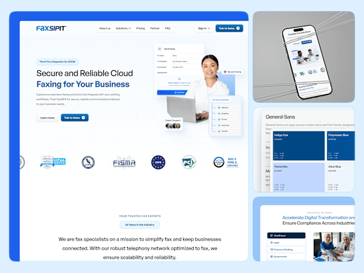 Cover image for Fax Service SaaS | Web Dev + UI Design + Custom Illustration