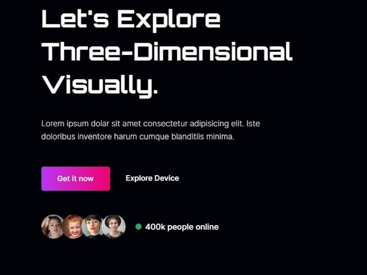 Cover image for Landing Page: VR Landing Page