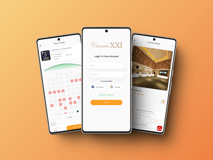 Cover image for Cinema Ticket-Booking Mobile App UI Design Figma