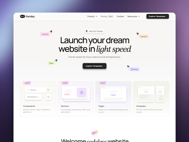 Cover image for Multi-Page Framer Website