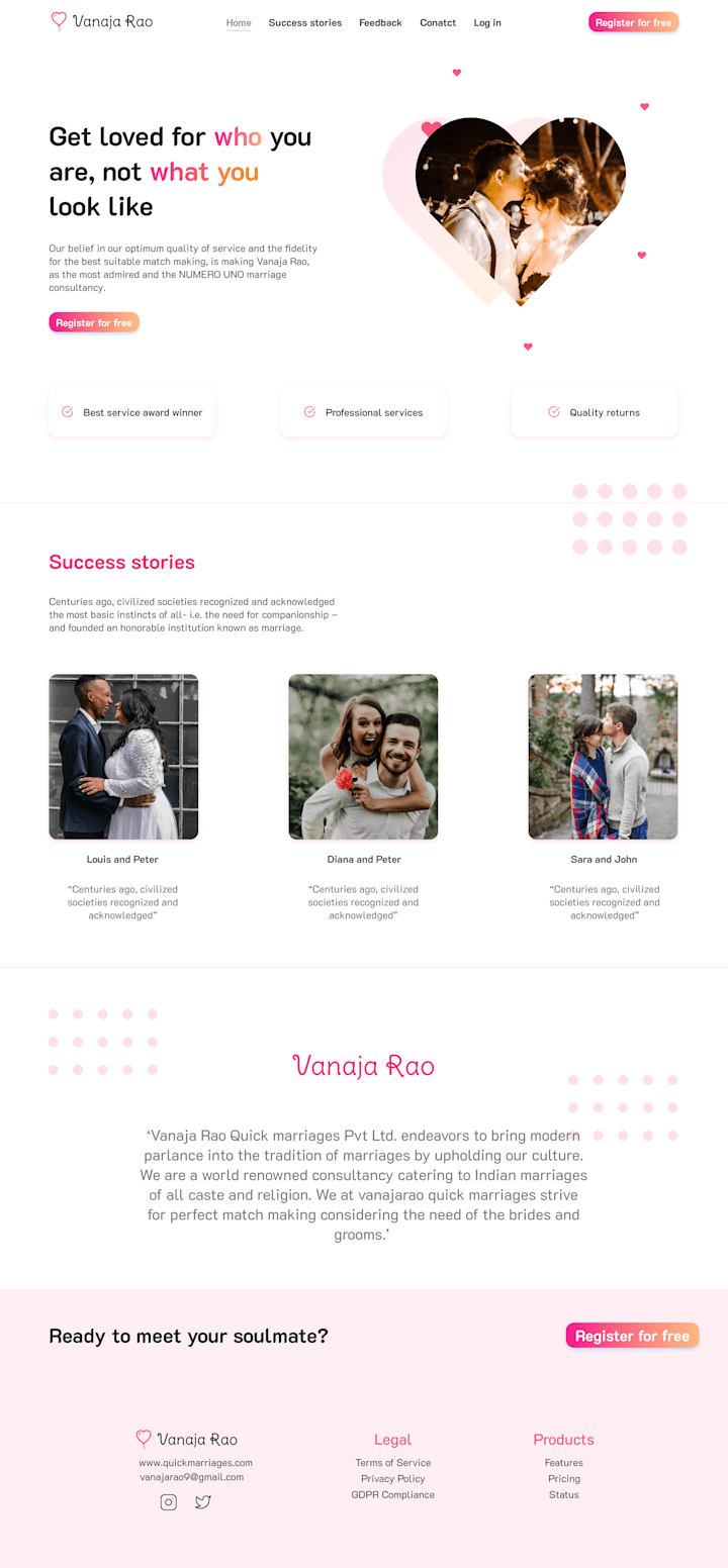 Cover image for Dating Web design