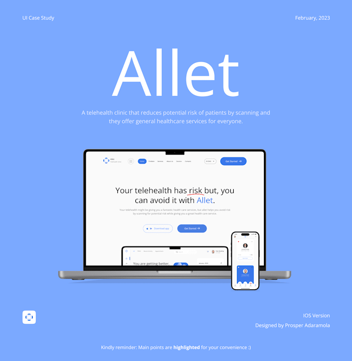 Cover image for Allet: A telehealth clinic