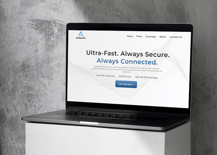 Cover image for AURA LINK — Internet Service Provider | Landing Page