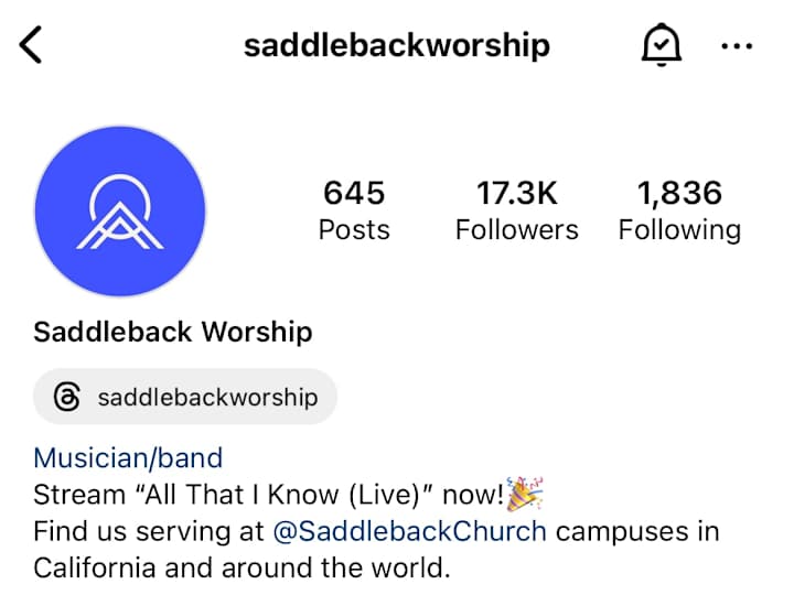 Cover image for Social Media Content for Saddleback Worship