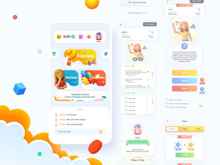 Cover image for Quiz Game - App UI Design