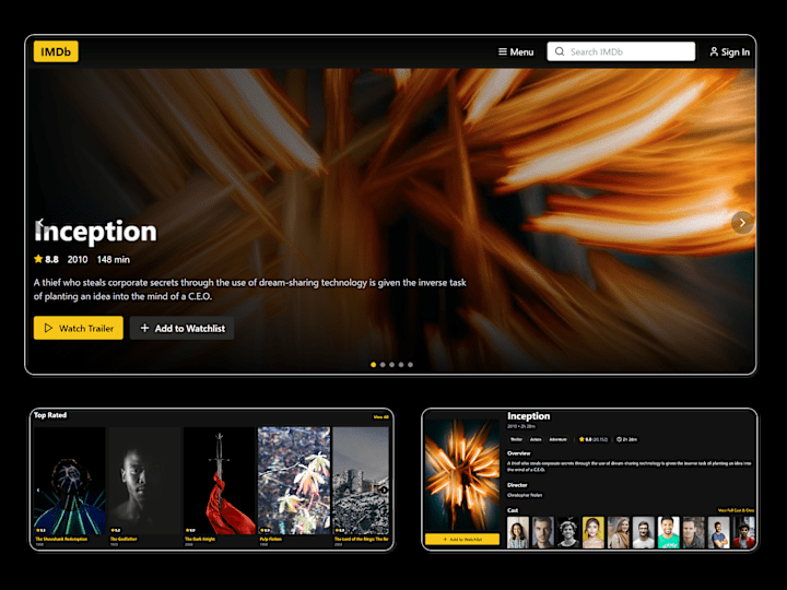 Cover image for IMDb Clone - UI