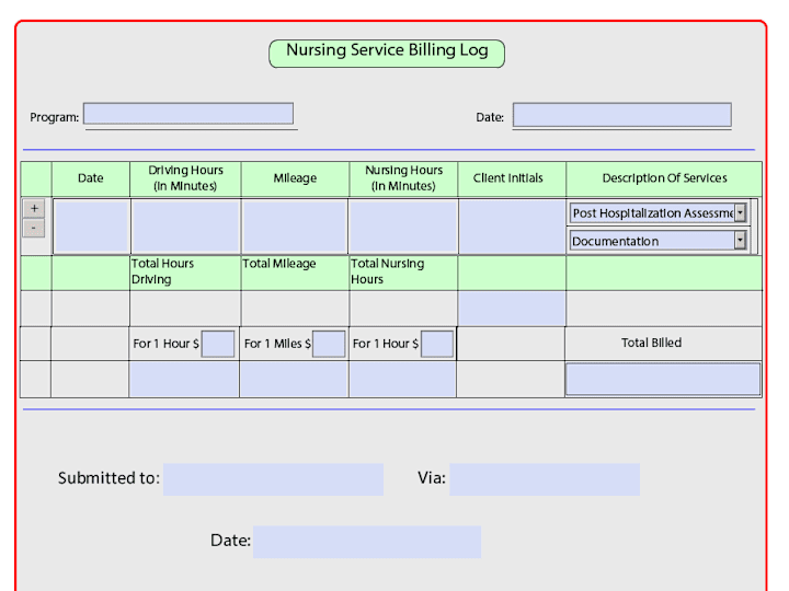 Cover image for Nursing Service Billing Log