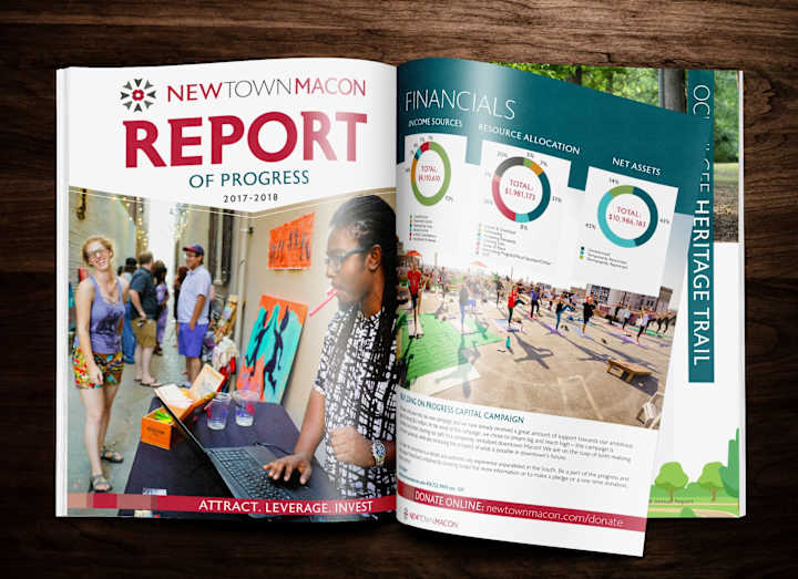 Cover image for NewTown Macon Annual Report 2018 - Erica Neubauer