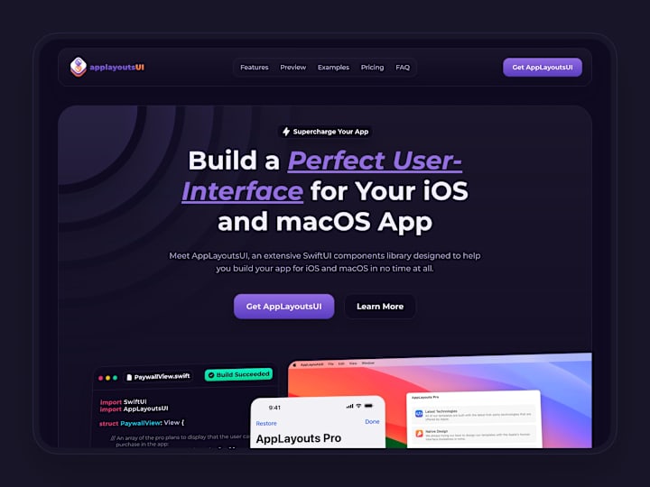 Cover image for AppLayoutsUI - Landing Page in Framer