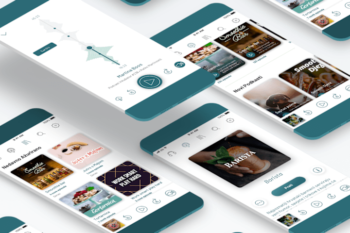 Cover image for Croatian Podcast App, Ux & UI Design