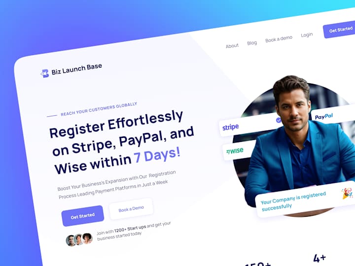 Cover image for Biz Launch Base | Landing Page Design