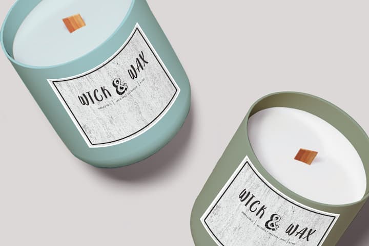 Cover image for WICK & WAX BRANDING on Behance