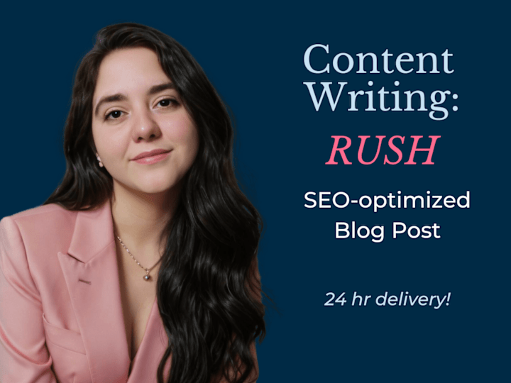 Cover image for Quick & Easy RUSH SEO-Optimized Blog Post or Article