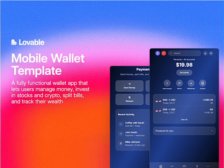 Cover image for Volt – A Wallet App Template