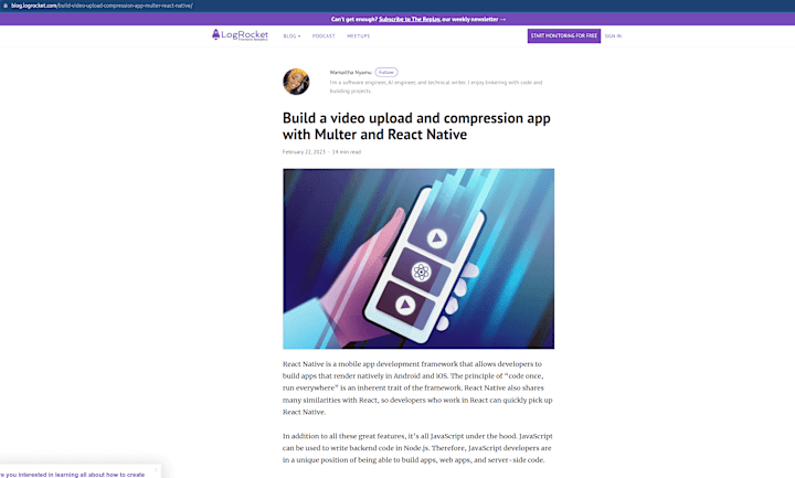 Cover image for React Native video app 