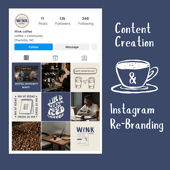 Cover image for Instagram rebranding and content creation