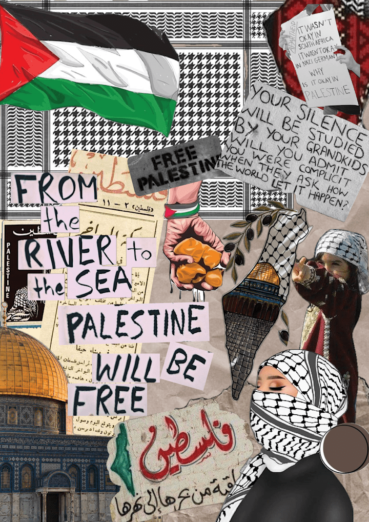 Cover image for Palestine digital collage poster
