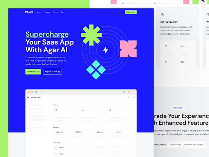 Cover image for Agar - Saas & AI Landing Page