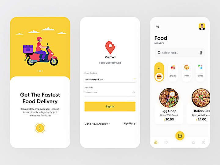 Cover image for Food delivery app UI :: Behance