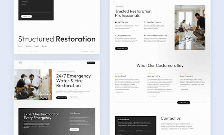 Cover image for Landing Page Design - Restoration Services