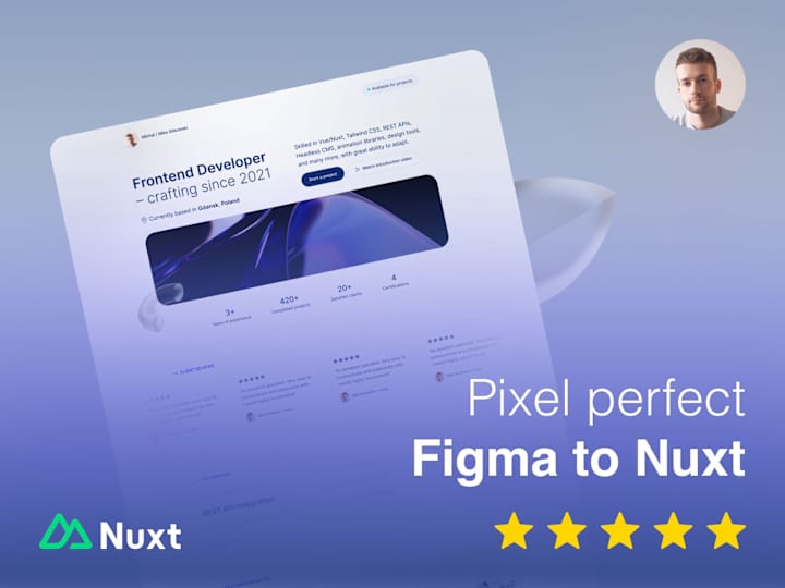 Cover image for Figma to Nuxt3 single-page website