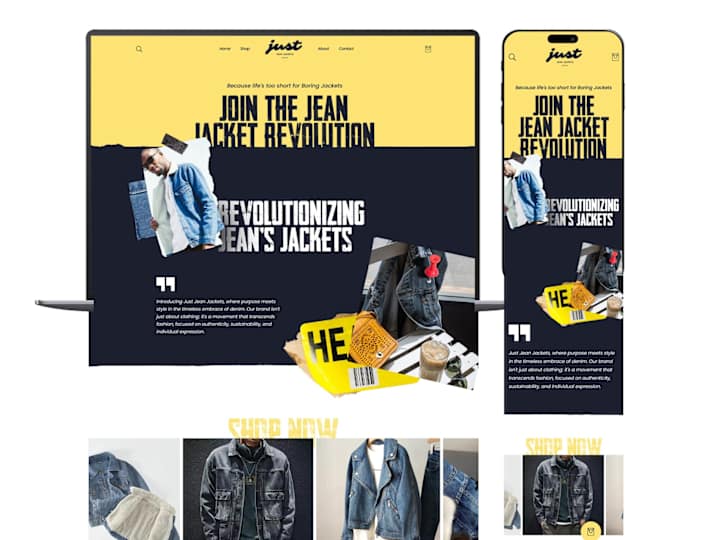 Cover image for Shopify Ecommerce Web Design for Jeans & Jackets