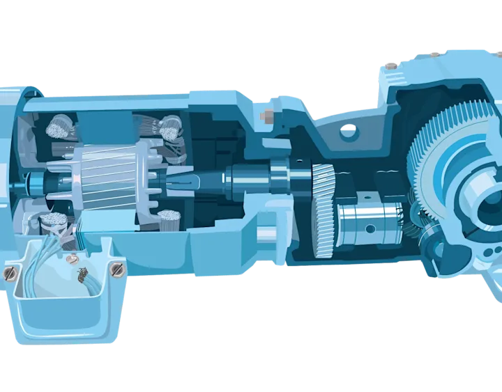 Cover image for Gear Motor Cutaway Illustration