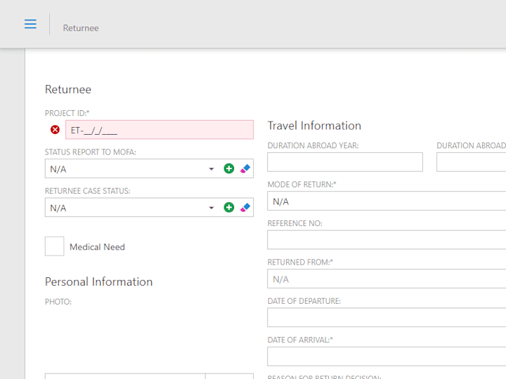Cover image for Returnees reintegration information management system