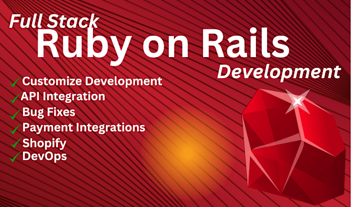 Cover image for I will build Full Stack Ruby on Rails application