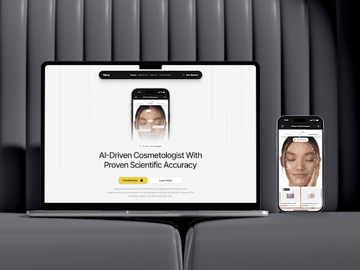 Cover image for Skiny - AI Skincare & UI UX Design