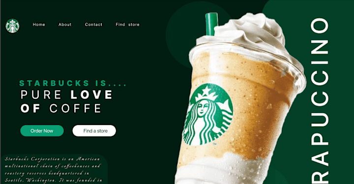 Cover image for Starbucks Landing Page
