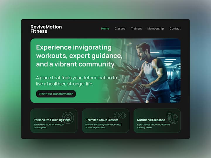 Cover image for Fitness company website