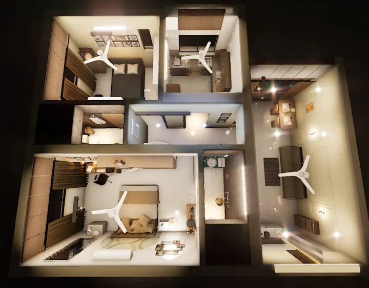 Cover image for "Realistic 2BHK Flat Visualization | Maya & Twinmotion"