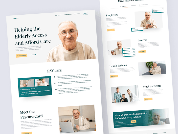 Cover image for Paycare - Landing Page Design