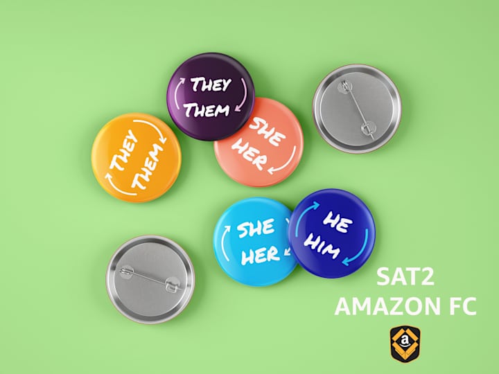 Cover image for Pin Designs for Local Amazon: Pronouns Pins