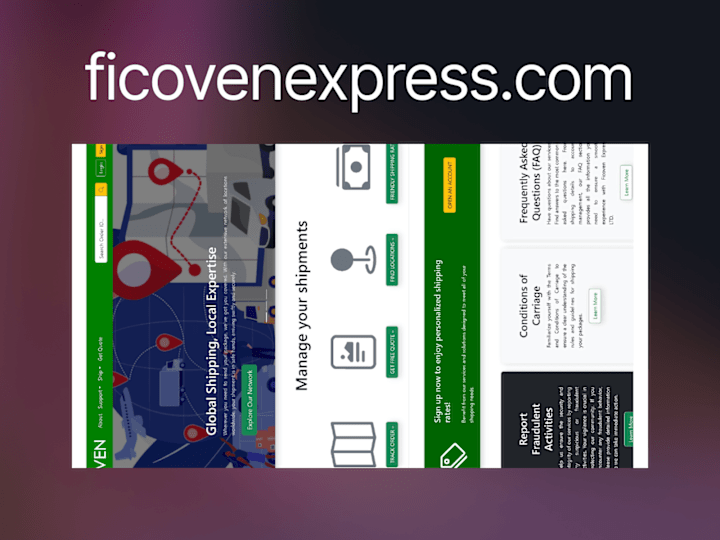 Cover image for Ficoven Express LTD - Shipping App