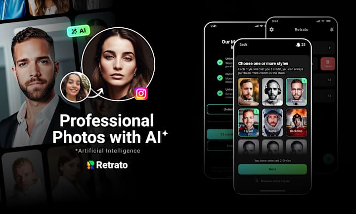 Cover image for Retrato AI (Branding & Product Design)