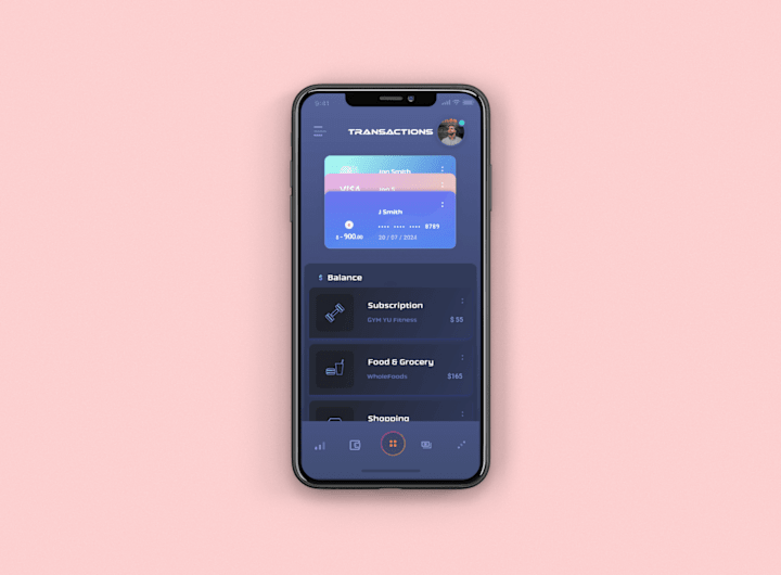 Cover image for Mobile Fintech Dashboard