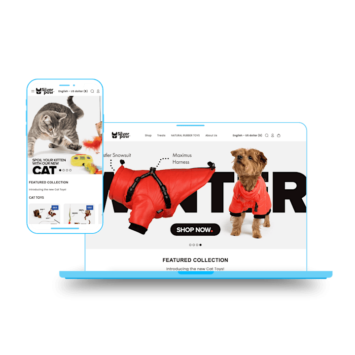 Cover image for Silver Paw Dog | eCommerce Design + Landing Page Optimization 