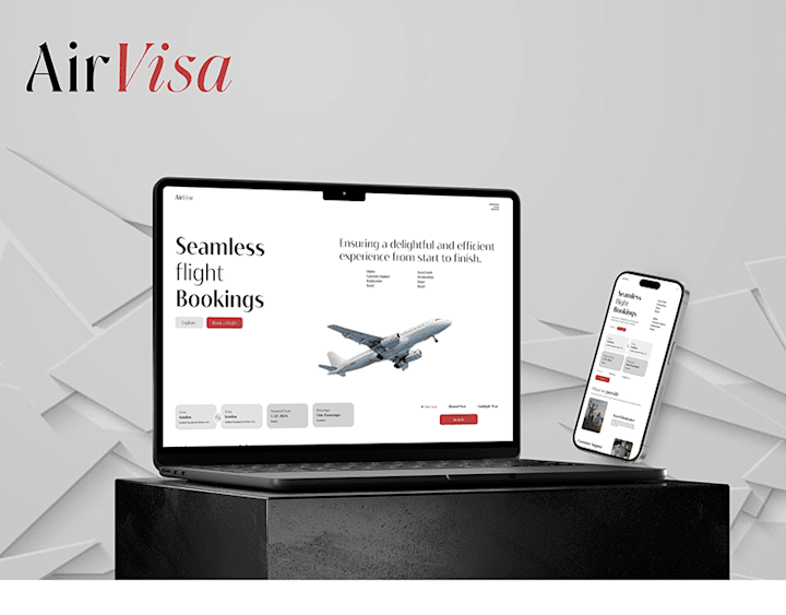 Cover image for Case Study, Airvisa Flight Booking webiste :: Behance