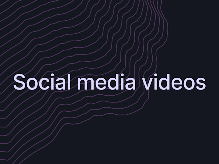 Cover image for Social media videos