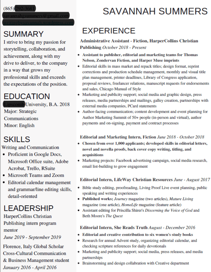 Cover image for Business Resume