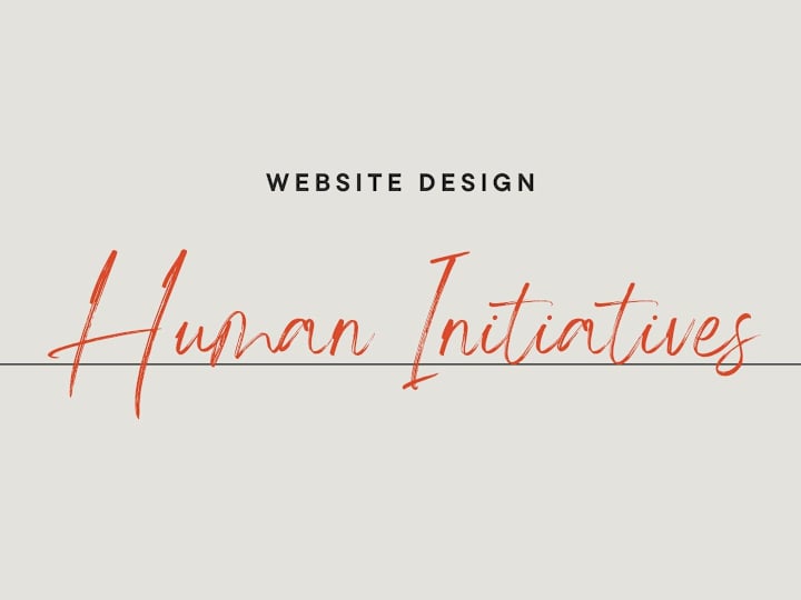 Cover image for Human initiative | Website design